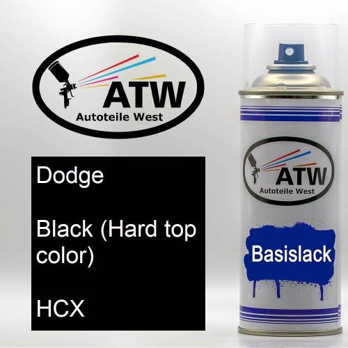 Dodge, Black (Hard top color), HCX: 400ml Sprühdose, von ATW Autoteile West.